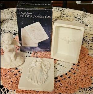 Angel bundle trinket box and Figurine